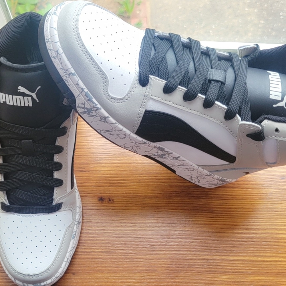 Puma Black and White Sneakers Boys